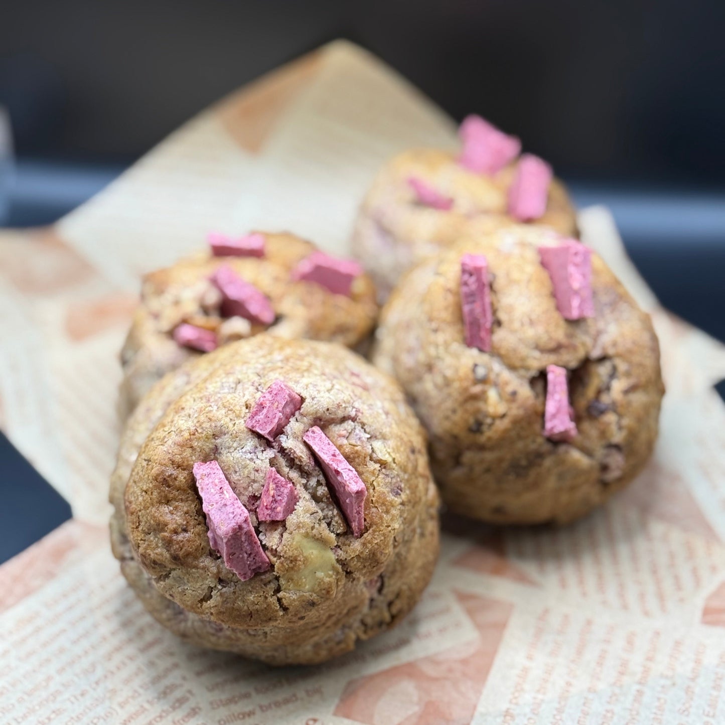 NO Chunky Raspberry Cookies Oppskrift