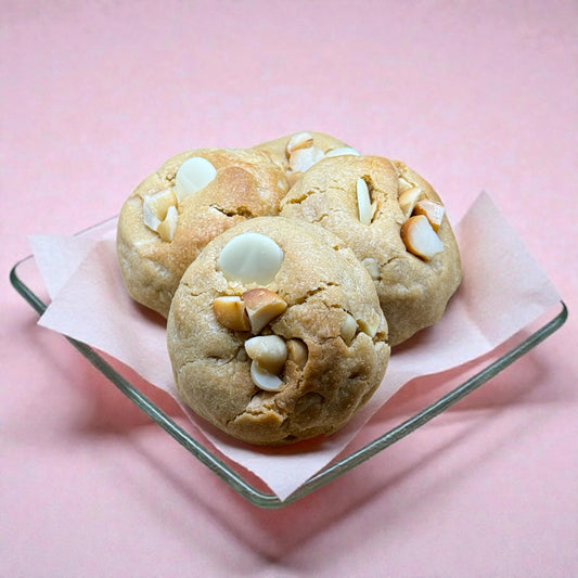 Chunky Hvit Sjokolade Macadamia Cookies Oppskrift – Bakeri kvalitet – Digital Oppskrift